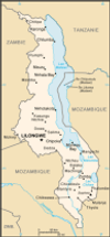 Carte du Malawi (PNG)